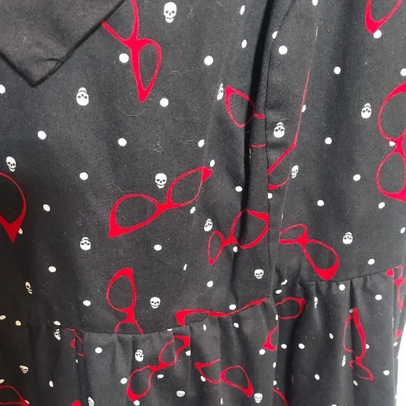 Torrid Retro Chic 50's Rockabilly Black and Red Midi Dress - Picture 5 of 8